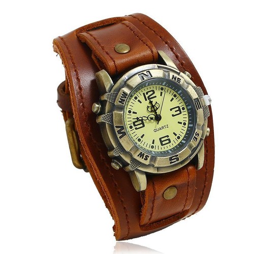 Vintage retro leather cuff - retro,