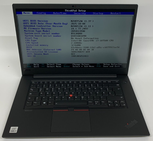 Lenovo thinkpad gen - p1,