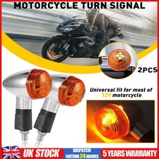 Pair Motorcycle Bullet Amber