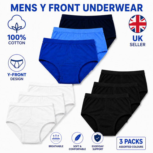 Men s y fronts - 3/6/9/12,