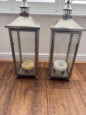 Pair of Hurricane lamps