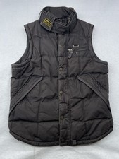 Superdry Mens Motorcycle Gilet Body Warmer Ton Up 58 Wax Cotton Tartan Lined L *