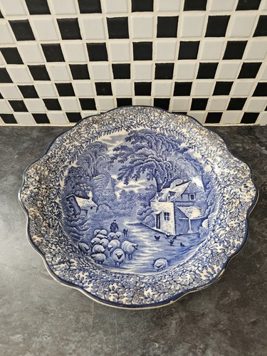 Vintage ceramic serving bowl - vintage,