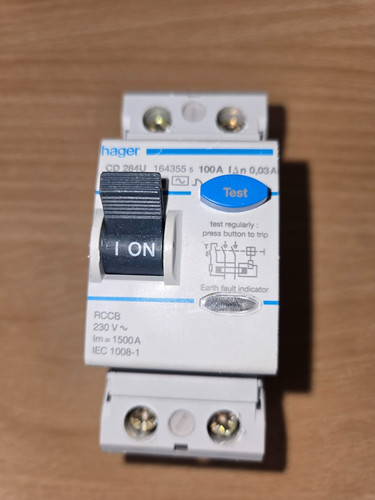 Hager 284u 100a 30ma pole - 2,