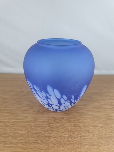 Hand blown speckled white - speckled, &