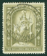 SG 34 Malta 1899-1901. 2/6