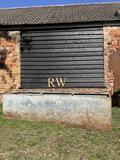 Vintage Long Garden Galvanised Trough Planter /  Raised Bed Fish Pond Plant E3