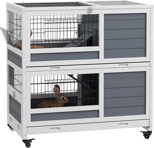 Pawhut rabbit hutch guinea pig - pawhut,