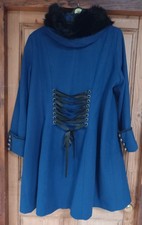 Joe Browns  Coat With Lace Up Back  Size UK 20  Blue