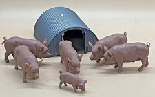 Britains Farm Bundle 5 Pigs 1 Piglet & Diecast Pig Sty Vintage 1:32 Diorama Lot
