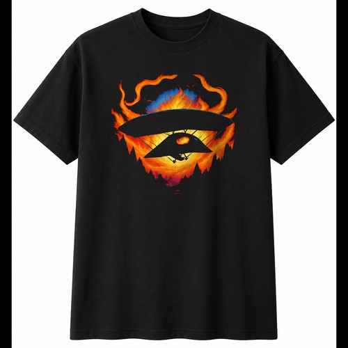 Hang glider dark - fantasy, retro