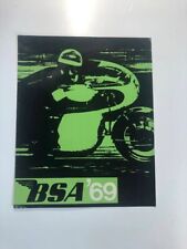 1969 BSA 100% Original vintage advertising poster/flyer- shows BSA model range