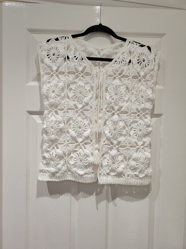 White handmade crochet - white,