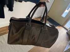 Ashwoods Brown Leather Hold-all 50cm x 29cm x 28cm