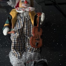 Porcelain clown collectors doll figure Red Hair