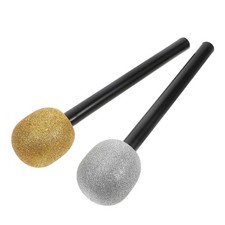  2pcs Bling Microphone Prop