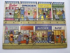 Shopping Themed Wooden Jigsaw Puzzle G J Hayter & Co Bournemouth 1981