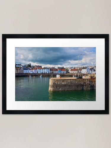 Monans harbour fife framed - harbour,