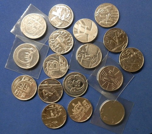 10p 2018 alphabet coins - a-z,