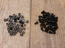 Meccano 50 X Org Black Hex Nuts & Bolts #427 428 cheese head Army Multikit