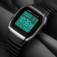 Skmei Mens Digital Watch Military Sports Watches Boys LED Electronic Wristwatch
