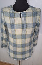 Seasalt shining sea  button up round neck blue tunic cotton top womens size 12