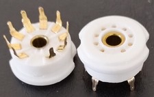 9 pin tube socket gold plated
