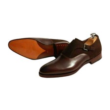 Mens handmade brown suede and - handmade,