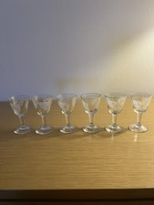 Set of 6 Antique Etched