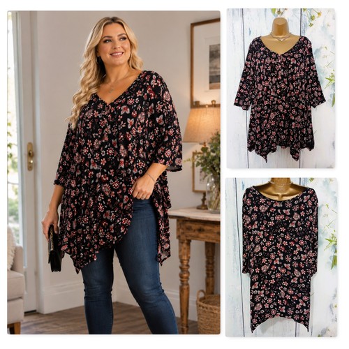 Evans floral top - evans,