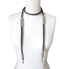 Braided Leather Lariat Rope