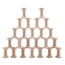 24Pcs Wooden Empty Thread