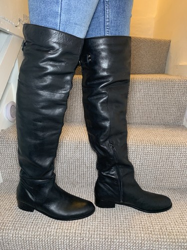 Carvela black leather over - leather, the