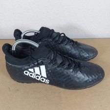 Adidas X 16.3 astro turf football boots mens Size UK 10.5 Black Leather Shoes 
