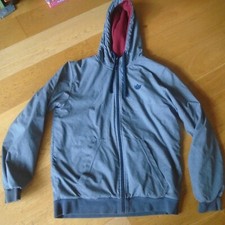 Adidas Originals Reversible Jacket Grey Red Hooded Men's M Medium Free UK P+P