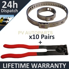 CV BOOT CLAMPS PAIR x10 EAR PLIERS x1 GARAGE TRADE PACK FITS ALL CARS KIT 3.10