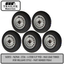 165R13C 96/94N Trailer Wheel
