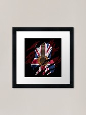Union Jack Flag Guitar Inside