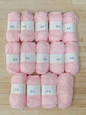Unbranded 25% Wool DK Yarn / Wool - Shade Pink - 13 x 20g Balls + 16g