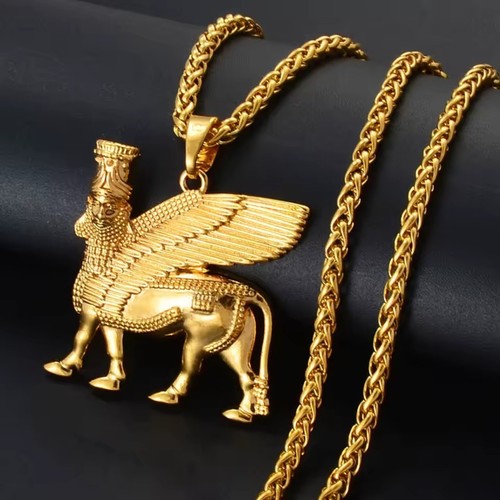Zoroastrian lamassu deity gold - lamassu,