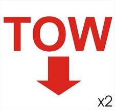 2x Tow Rally Car Stickers