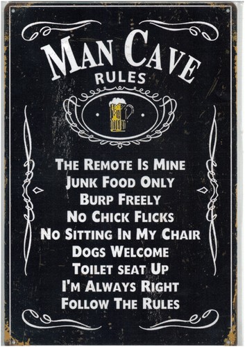 Metal wall sign mancave - wall, jack