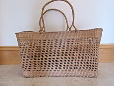 LARGE STRAW SHOPPING BAG 90's