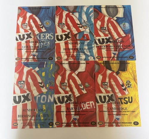 Sunderland afc programmes - 6x,