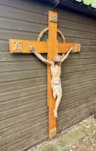 Large antique 1930s carved - large,