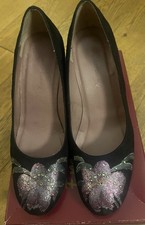 Emilio Luca Black Suede Floral