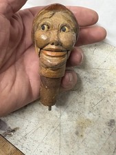 ANTIQUE HAND CARVED BOTTLE STOPPER POURER