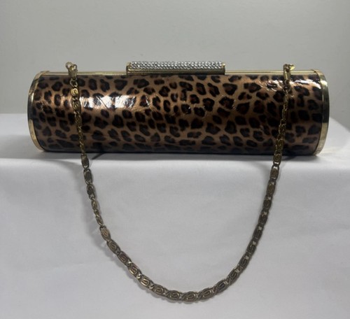 Leopard print clutch bag - print,
