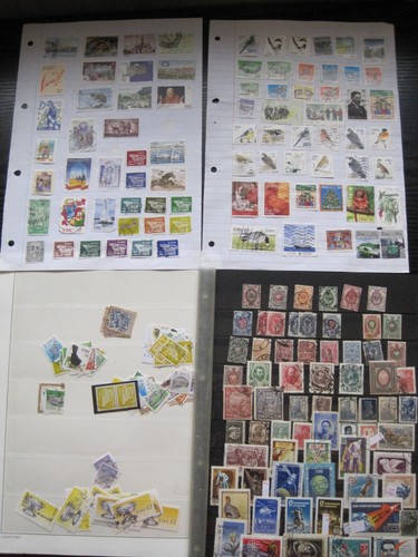 Album pages containing - , stamps