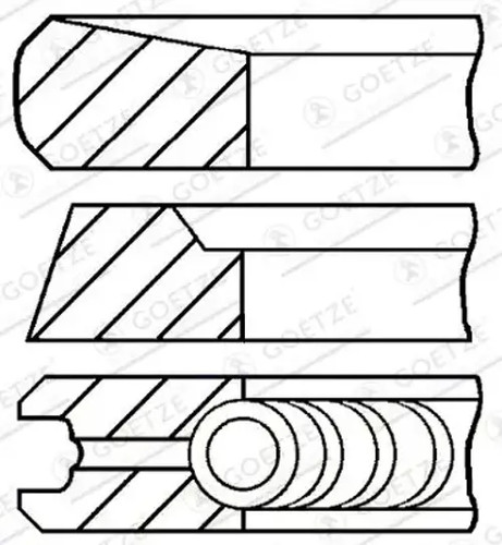 Piston ring set 436100 - ring,
